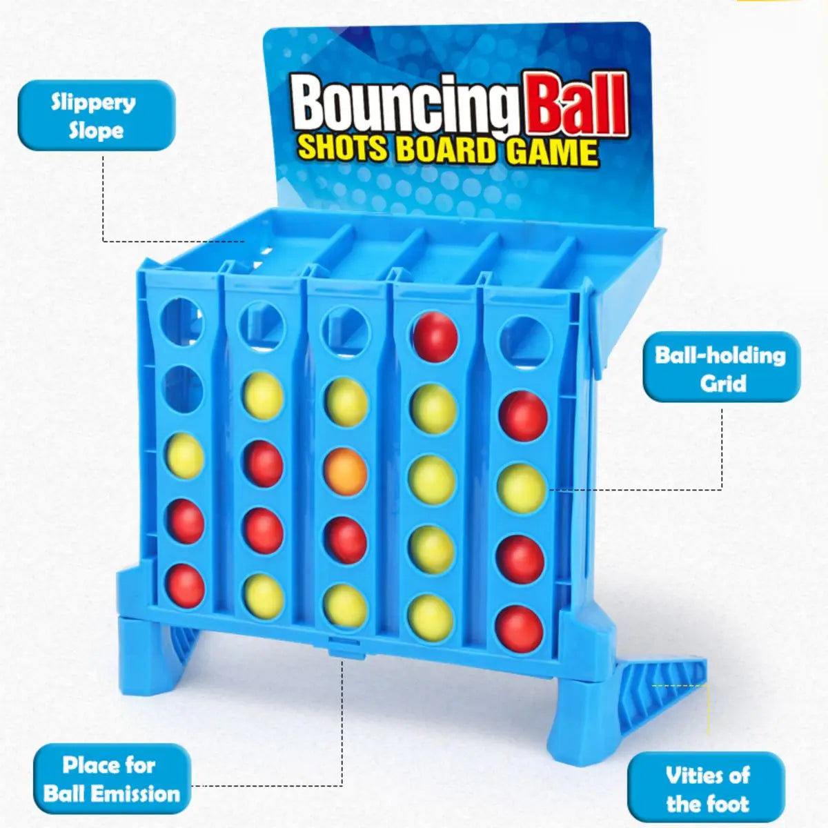 Bouncing Ball Shots Board Game Parent-child Interaction Table Game Toddler Toss Ball Toys Children's Gifts Boys Girls Party Game