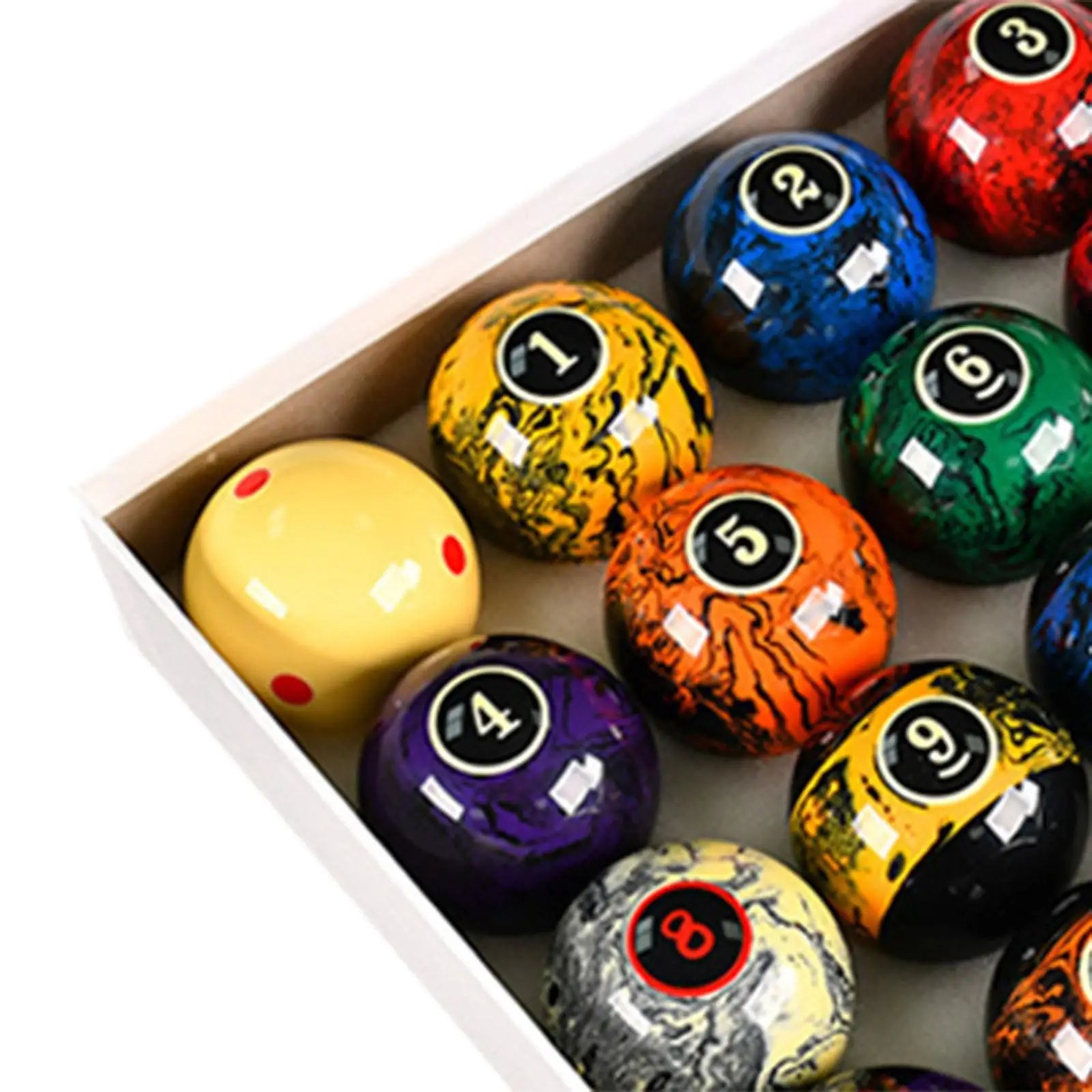 16x Pool Table Balls Resin Balls Billiards Equipment 2.25" Billiard Balls Complete Set for Game Rooms Clubs Bars Leisure Sports