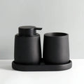 Bathroom Accessories Set Resin Lotion Bottle Mouthwash Cup Tray Portable Shampoo Dispenser Home Decor Gift Set Sanitizer Holder
