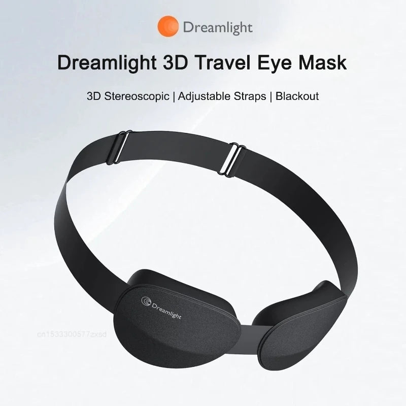 Dreamlight 3D Contoured Sleeping Eye Mask – Blackout, Adjustable Strap, Travel-Ready