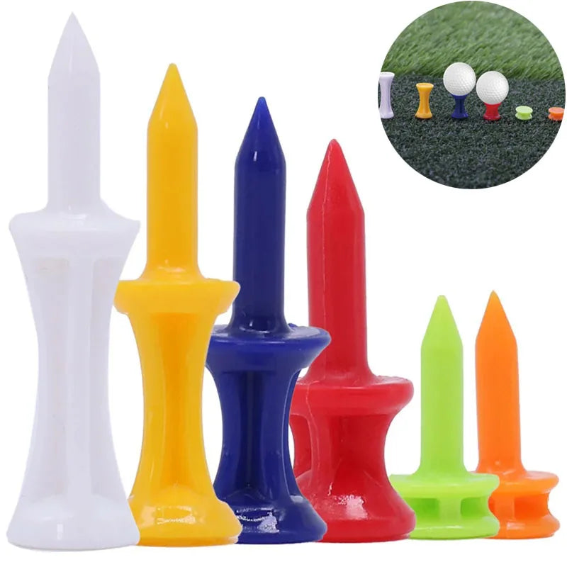 50 Pcs/Pack Professional Golf Tees 25mm-51mm Castle Orange Golfer Accessory Plastic golf tees perfect for Teeing the ball