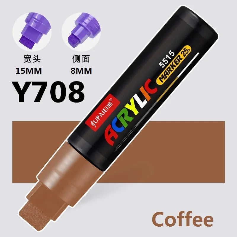 15 Colors Larger Capacity Acrylic Marker Pens,Ultra Wide Head 15MM/8MM Graffiti,Painting,Drawing,advertising posters Art Supplie