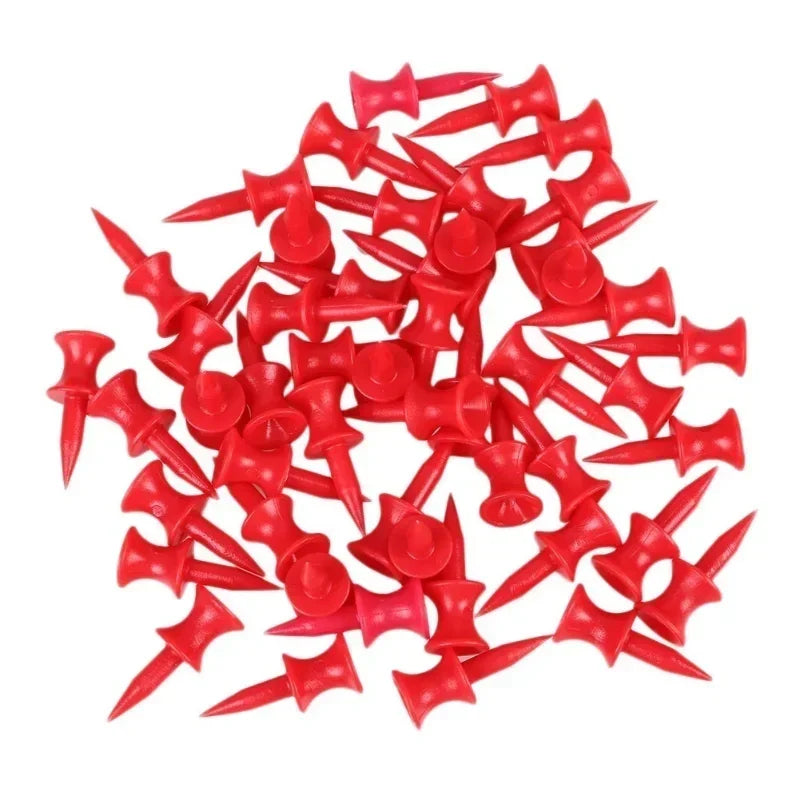 50PCs Golf Tee Assorted Colors Plastic Golf Tees for Golf Balls