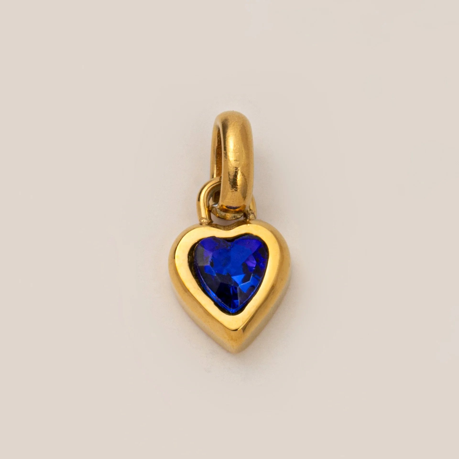 Birthstone Charm Heart Pendant For Women Gold Color Stainless Steel Charm Necklace Bracelet DIY Making Accessories Dropshipping