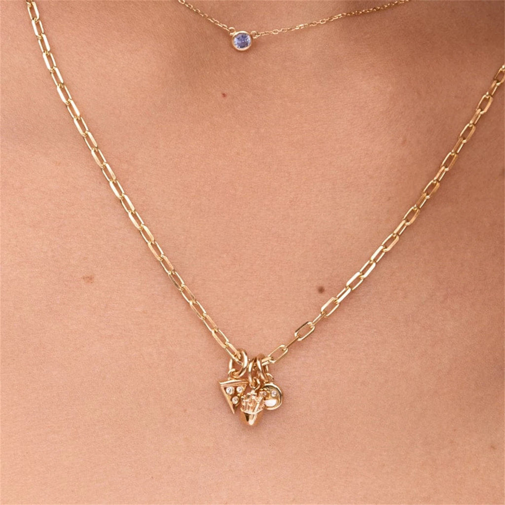 Classic element DIY December birthstone pendant for Mother's Day color preservation electroplating 18K gold