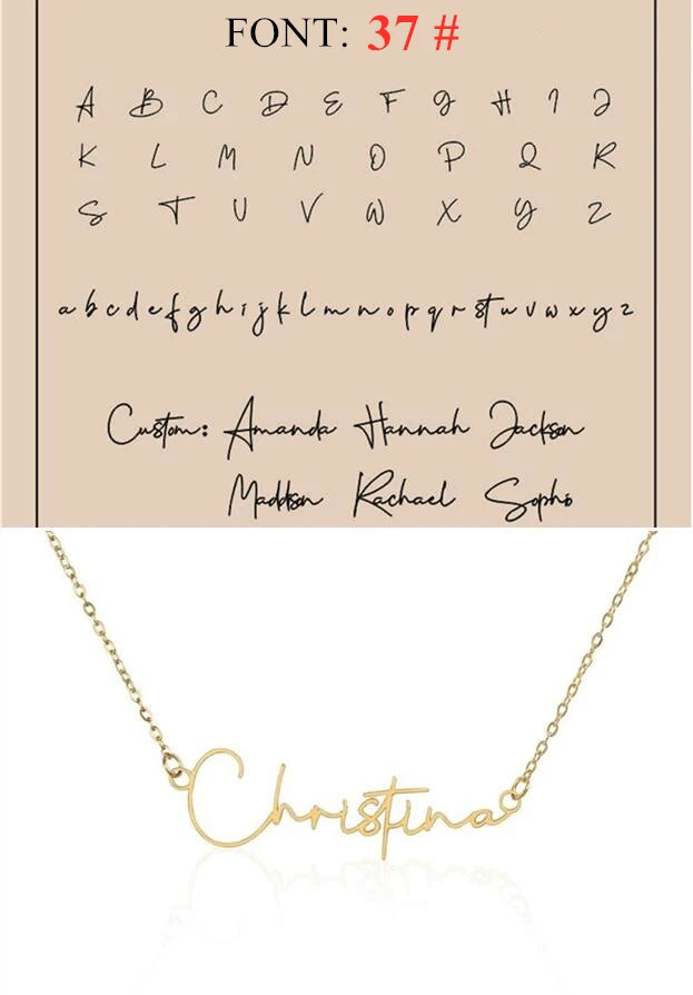 Custom Name Necklace Personalized Golden Choker Stainless Steel Necklaces For Women Man Customized Jewelry Couple Gift