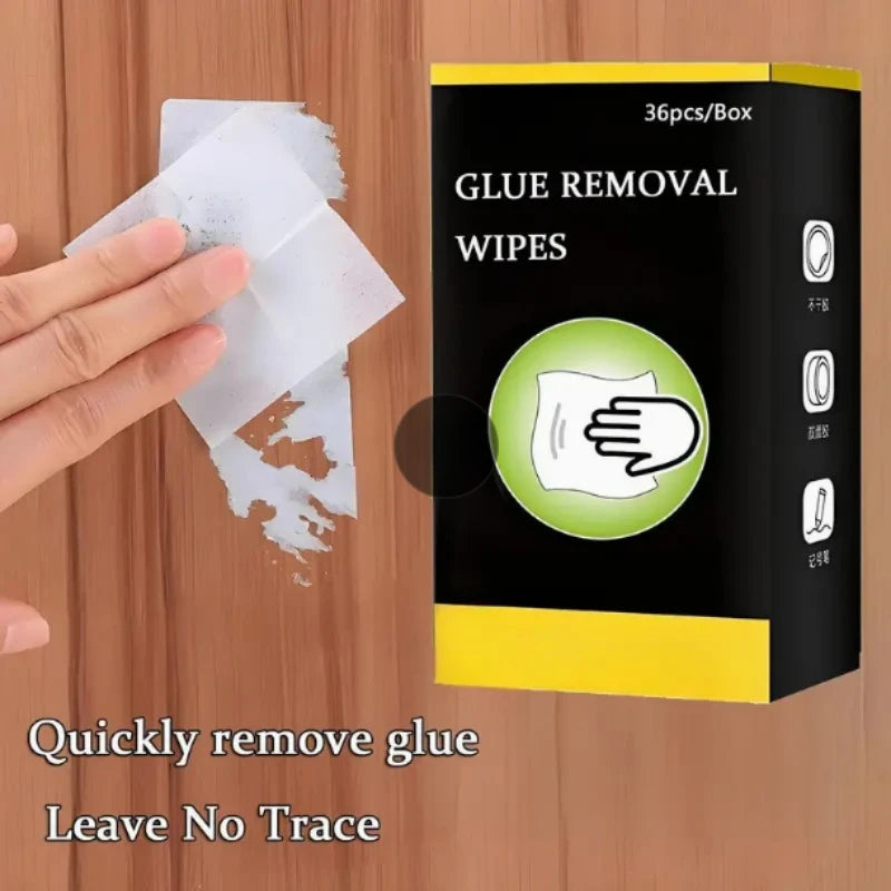 Adhesive Remover Wet Wipes for Floor, Glass, Ceramic, Plastic, Metal Cleaner: Glue, Double-Sided Tape, Marker, Label Glue, Spong