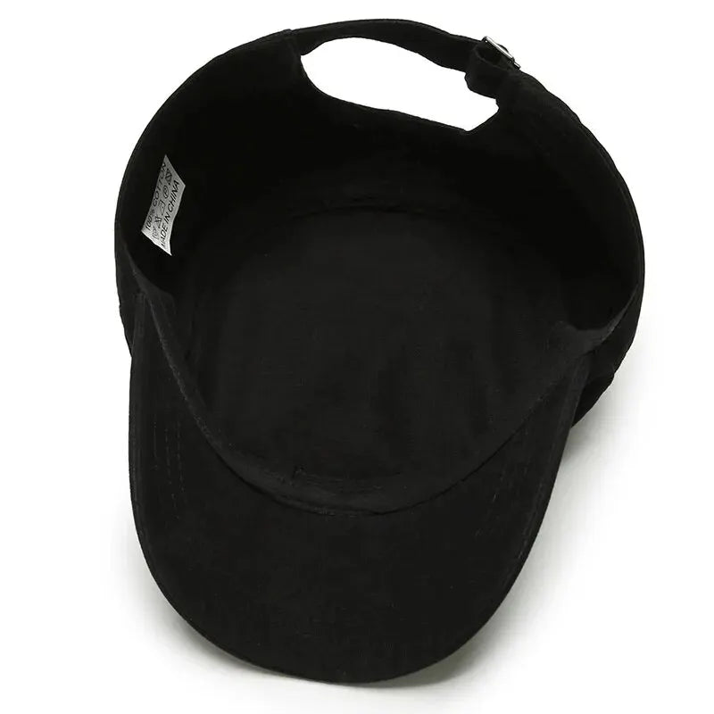 Hat Men's Flat Military Hat Is Simple And Versatile, Middle-Aged Hat Spring And Autumn Duck Tongue Casual Fashion New Style