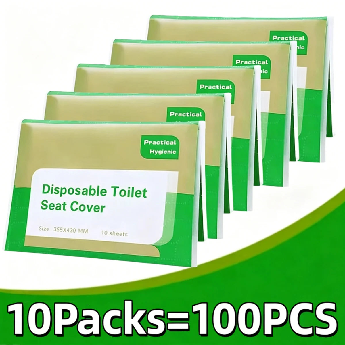 10-100PCS Large Universal Version Disposable Toilet Seat Cover Portable Essential Waterproof Toilet Seat Cushion for Travel