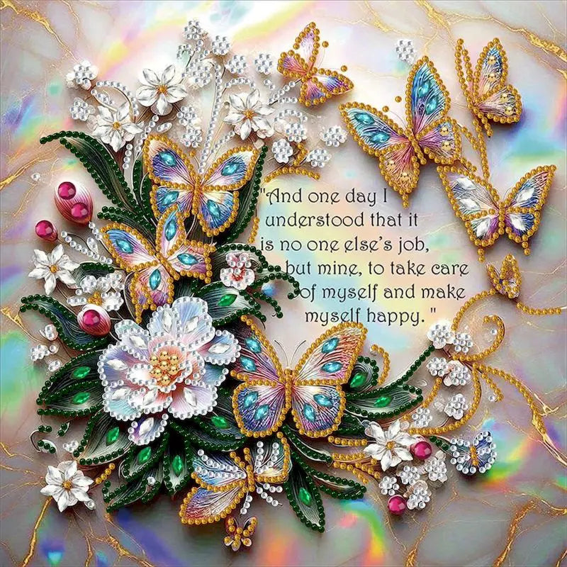 Diamond Painting Kits for Adults,Butterfly Special Shape Diamond Art for Beginners,Diamond Art Painting for Home Decoration Gift