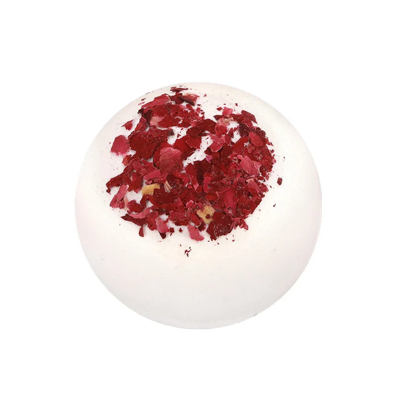 100g Dried Flower Bath Salt Ball Fizzy Bath Soak Hotel Essential Oil Aromatherapy Spa Bubble Bath Body Care Gift