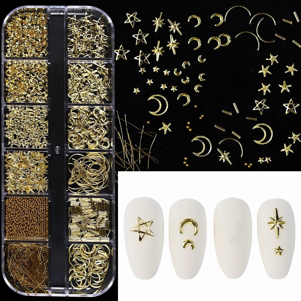 Nail Art Rhinestones Kit 2400pcs Nail Gems Ab Flatback Rhinestones Gems Stones with Storage Organizer for Design Bright Holiday