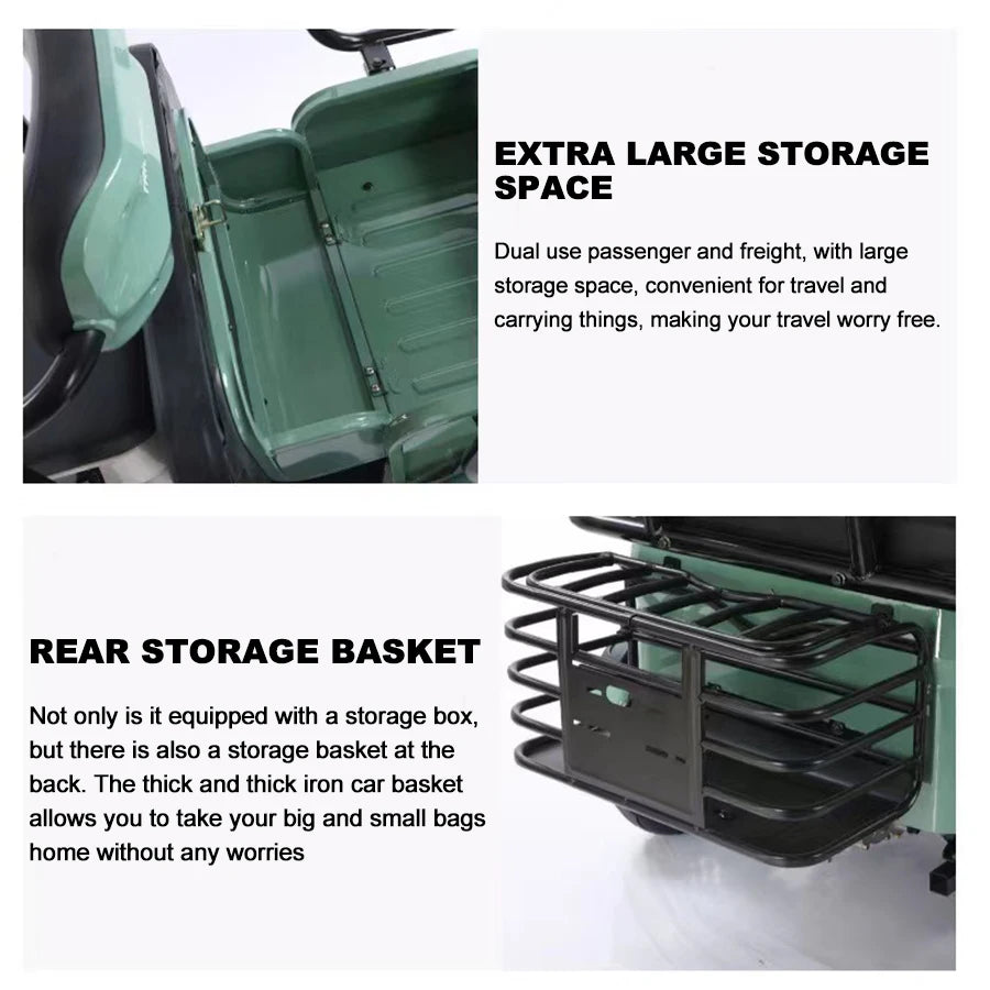 High Speed Electric Tricycle Motorized Cargo 3 Wheel  Bicycle Three Wheel Electric Scooters Bike Electric Tricycle for Passager