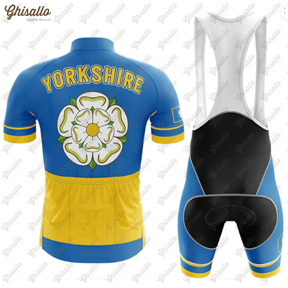 Yorkshire Cycling Jersey Set for Men, Road Bike Equipment, Cycling Shirt, Clothing Shorts, Quick Dry, Bicycle Clothes, New