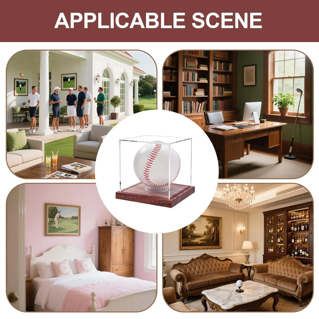 Baseball Display Case Acrylic Baseball Display Case Collectibles Storage Clear Organizer for Sport Lovers Friends Family Men