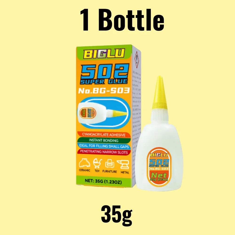 1-3pcs BIGLU 502 Super Glue Instant Quick-drying Cyanoacrylate Adhesive Leather Rubber Wood Metal Strong Bond Liquid Glue Tool