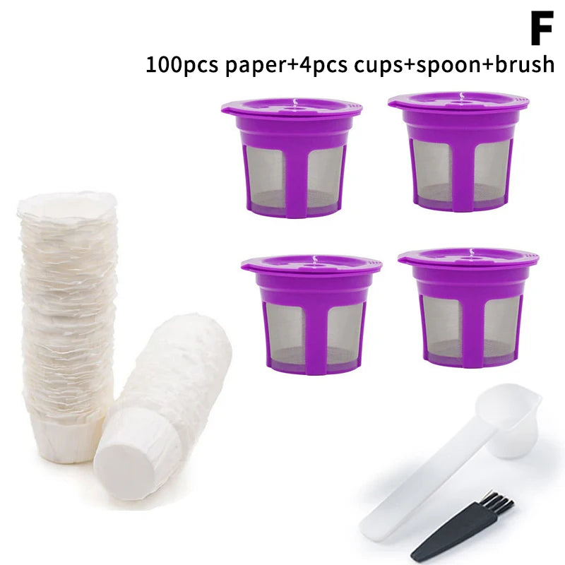 Universal Fit Disposable Paper Coffee Filter for Keurig Single-Serve Reusable K-Cups Coffee Maker - Pack of 100