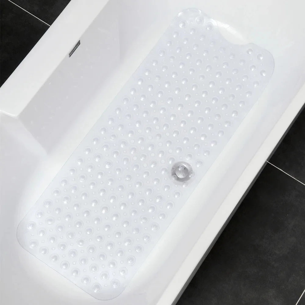 40x100cm Bathtub Mats Anti-Skid Color Shower Mat With Sucker Non-Slip Bath Mat Soft Massage Pad Kid's Elder Bathroom Carpet Rug
