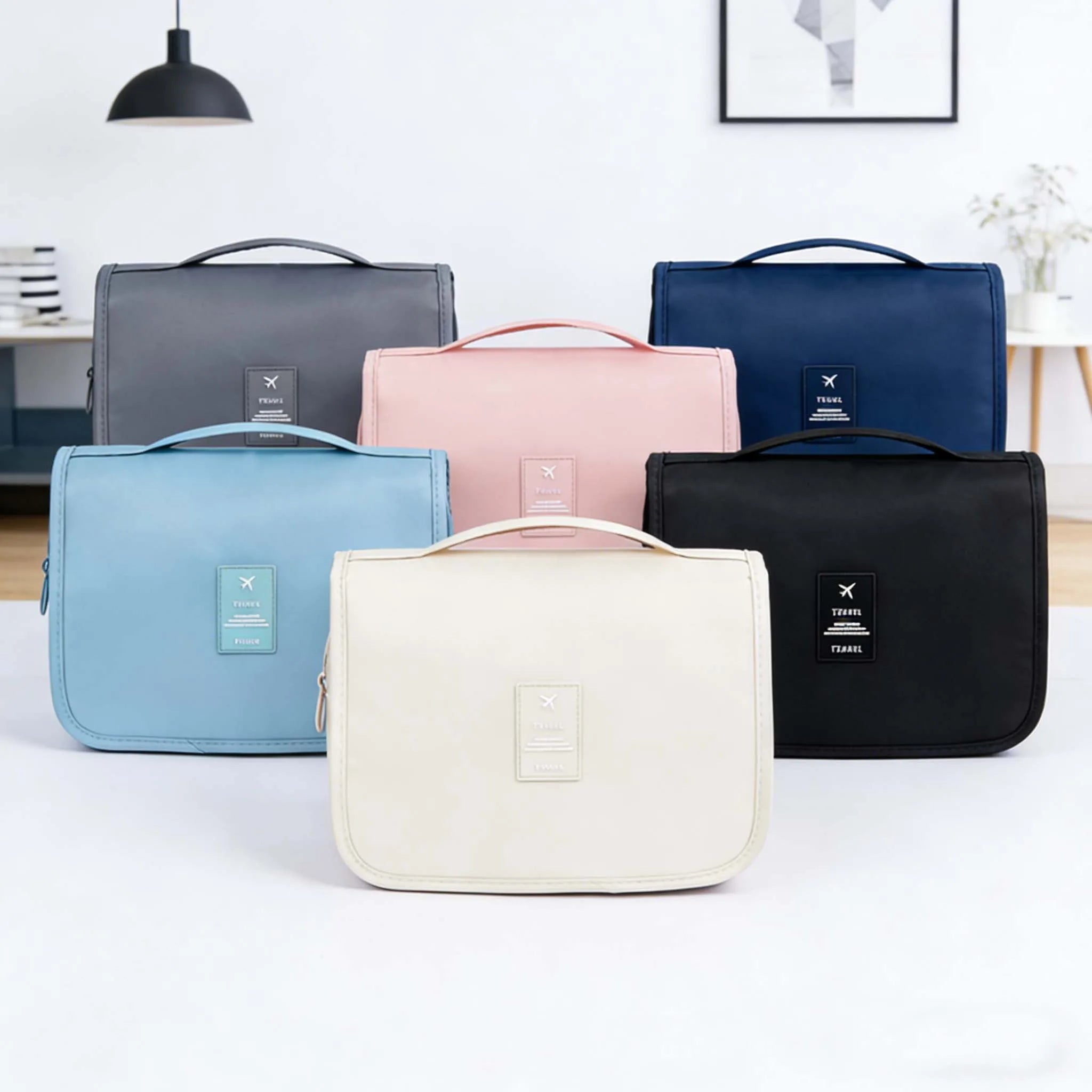 Premium Waterproof Travel Makeup Bag for Women – Hanging Toiletry Organizer with Hook, Spacious Bathroom Wash Pouch & Dry-Wet Se