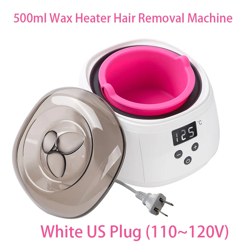 500ml LCD Smart Wax Heater – Silicone Liner, Hair Removal & Wax Therapy Machine