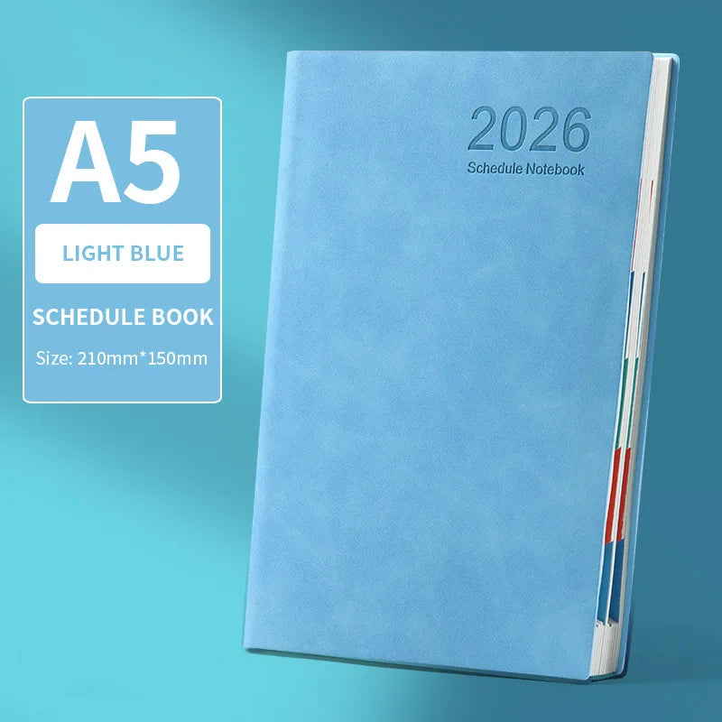 2026 A5 Daily Planner Notebook, 365 Days English Schedule Book, Productivity Journal For Work, Study And Time Management