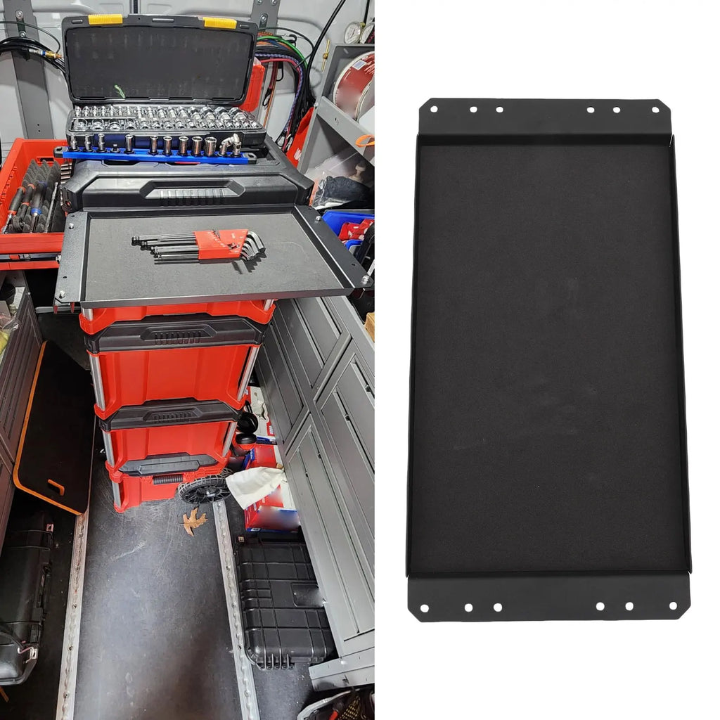 Toolbox Folding Side Table Toolbox Magnetic Tool Tray 325mmx195mm Multifunctional Rubber Coated Tray Heavy Duty for Assembly