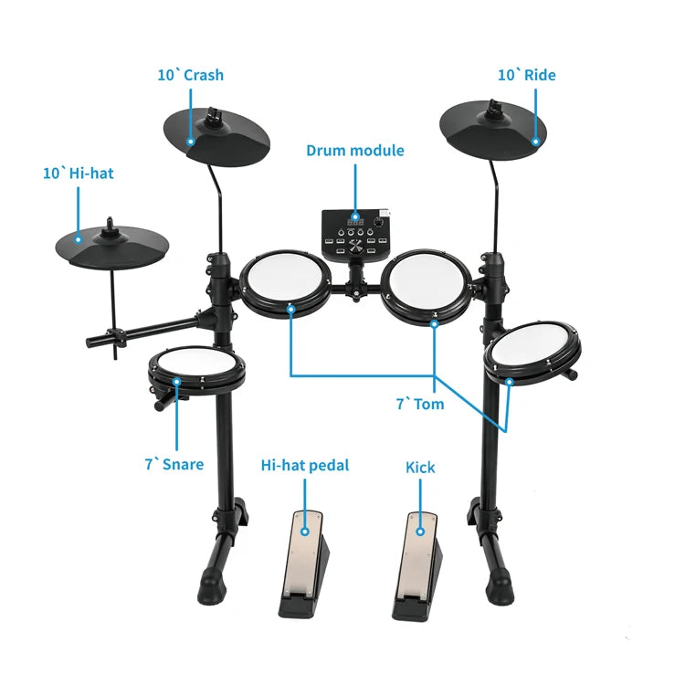 MOINNG New MD200A Electronic Drum Set USBMIDI Linear IO Global Certification