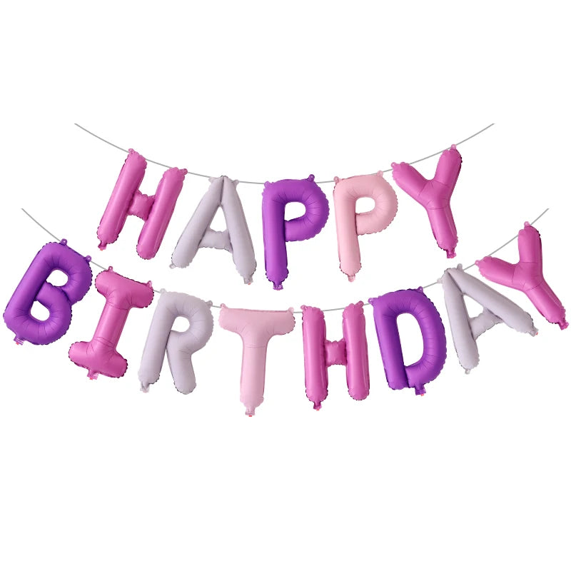 13pcs 16Inch Happy Birthday Party Decoration Balloons Rose Gold Letter Foil Ballons Air Globos Balony Anniversaire Supplies