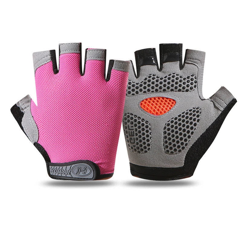 Outdoor Sports Gym Fitness Breathable Non Slip Men's and Women's Half Fingered Gloves Summer Fishing Bicycle Fingerless Gloves