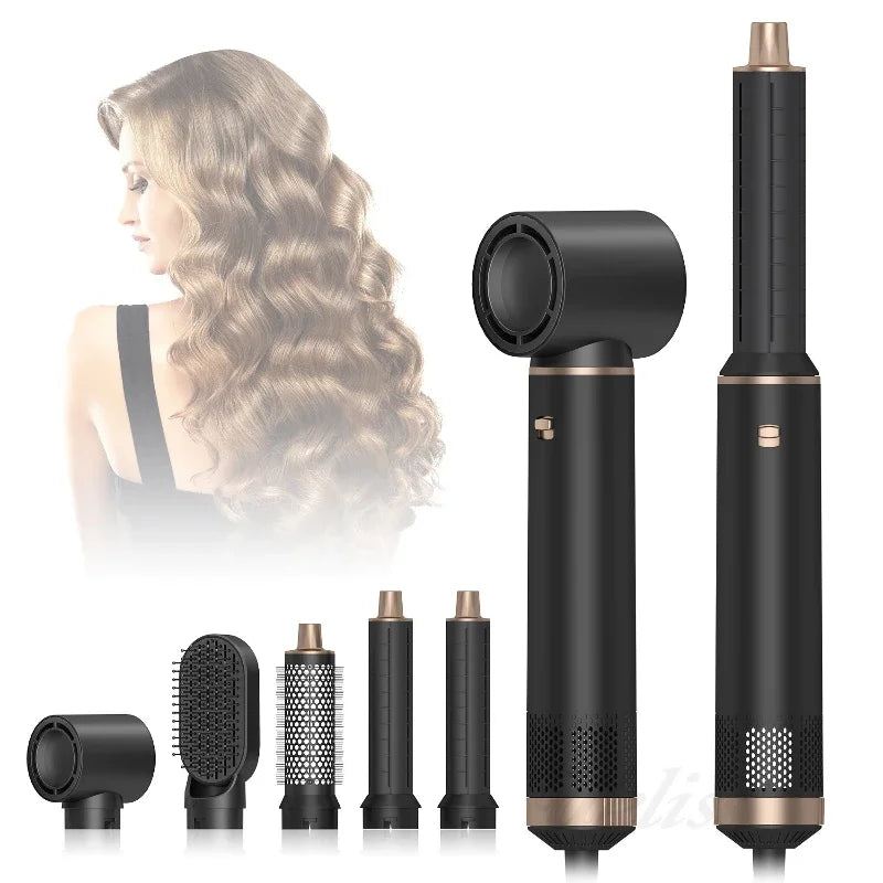 Hot Air Brush Styler - 5-in-1 1000W Ionic