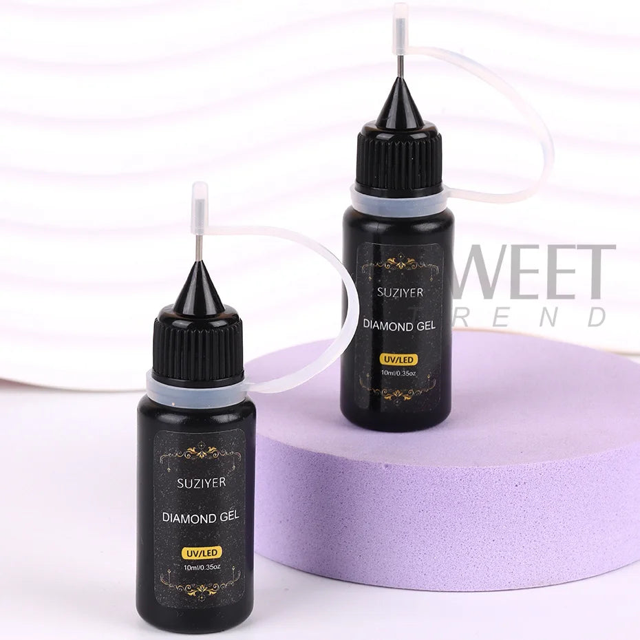 10ml Nail Rhinestone Adhesive Glue For Stick The 3D Decorations DIY Super Strong Nail Art Crystal Gems Jewelry Edge-Sealing Gel