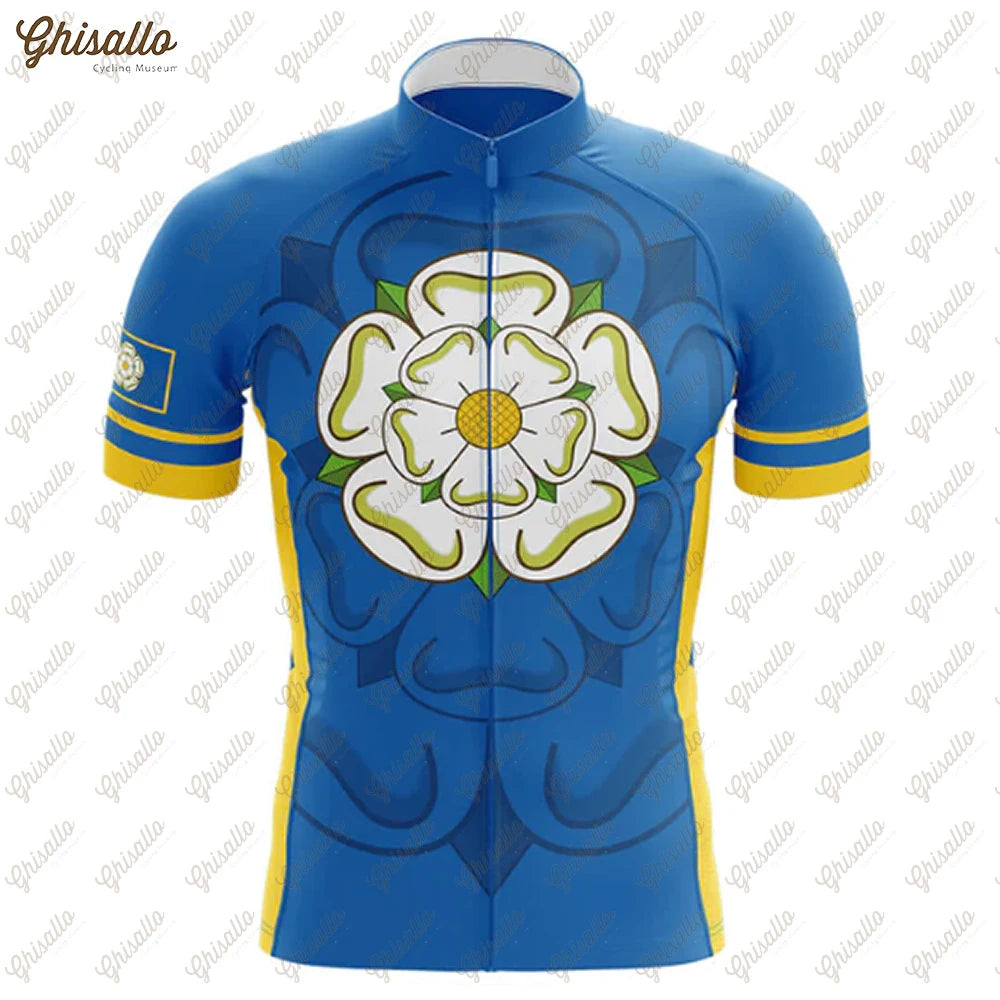 Yorkshire Cycling Jersey Set for Men, Road Bike Equipment, Cycling Shirt, Clothing Shorts, Quick Dry, Bicycle Clothes, New