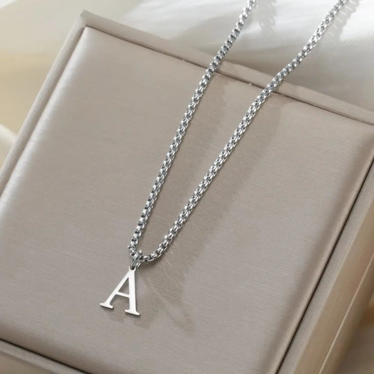 Initial Letter A-Z Necklace for Men Stainless Steel Alphabet Pendant Man Chains Punk Jewelry Birthday Gift 2026 Waterproof