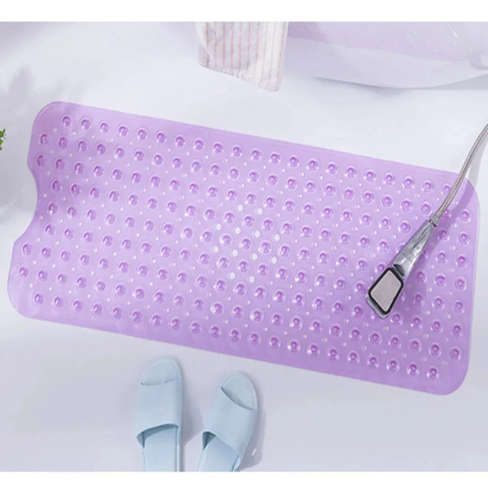 40x100cm Bathtub Mats Anti-Skid Color Shower Mat With Sucker Non-Slip Bath Mat Soft Massage Pad Kid's Elder Bathroom Carpet Rug