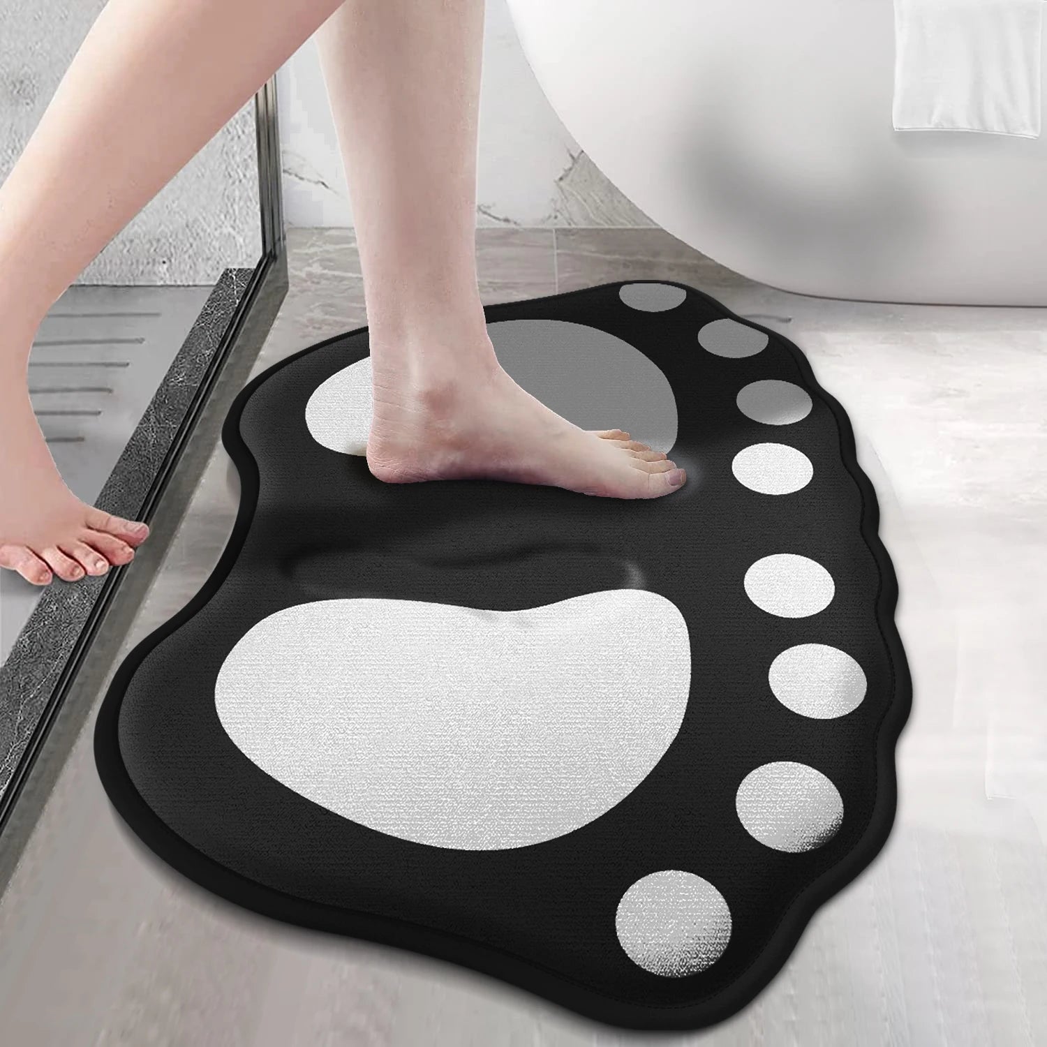 Bath mat anti slip bathroom mat claw pattern bathroom carpet absorbent bathroom carpet door mat floor mat home decoration