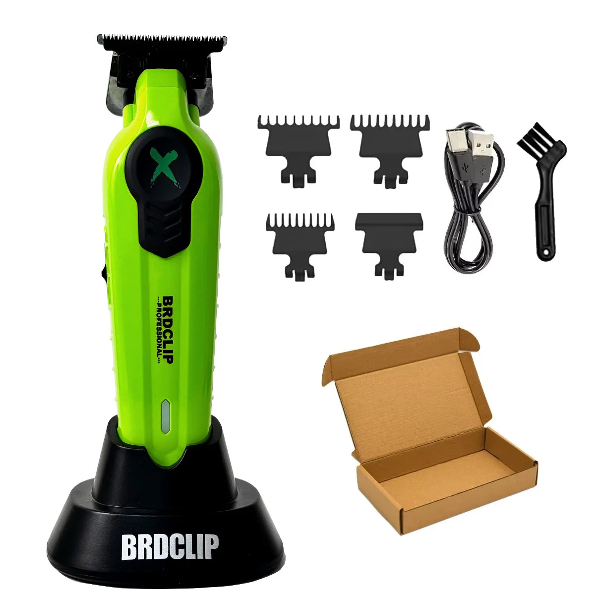 BRDCLIP FA1T Professional Hair Trimmer – Gradient Fade Clipper with Charger Stand