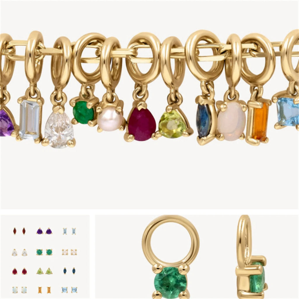 Classic element DIY December birthstone pendant for Mother's Day color preservation electroplating 18K gold