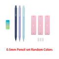Cute Mechanical Pencil Set 6 Pastel Mechanical Pencils 0.5 0.7mm 120 HB Leads 3 Erasers 9 Eraser Refills Aesthetic School Supply
