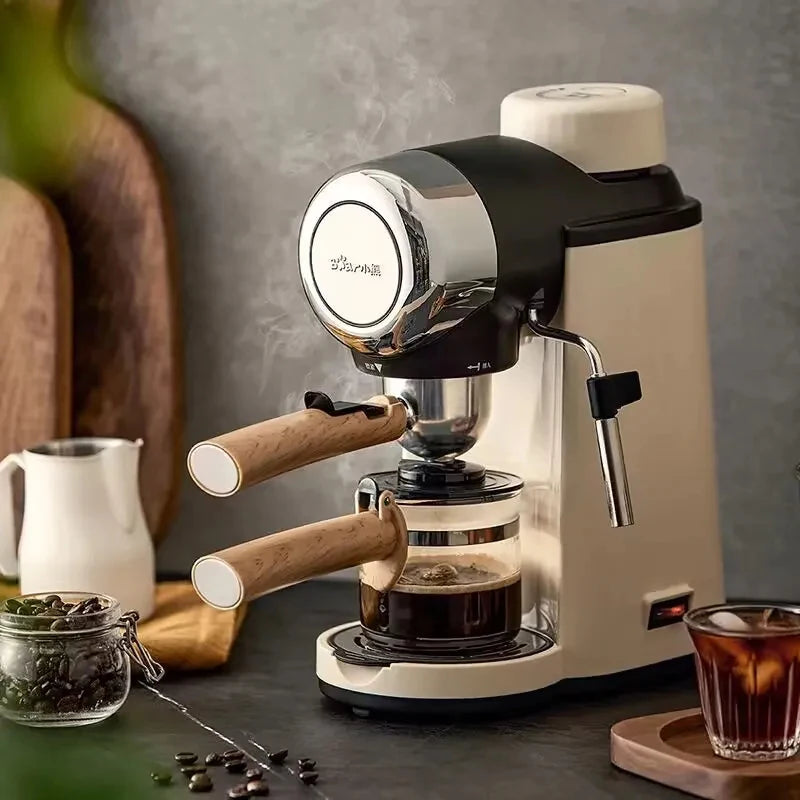 New 2026 Italian Coffee Maker Household Small Semi-Automatic Office Extraction and Foam Integrated Machine Brewing Coffee Pot