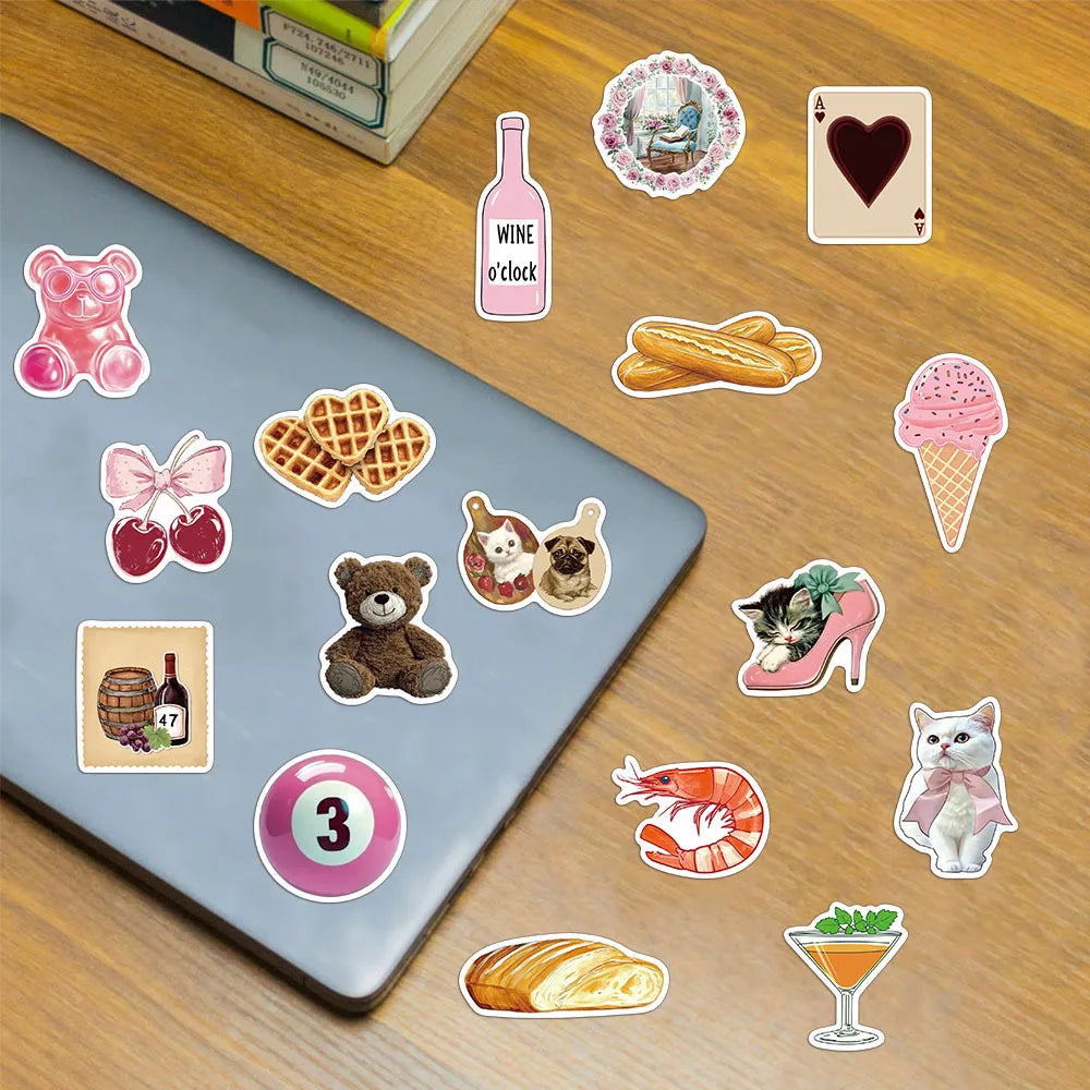 50PCS Aesthetic Pinterest Sticker DIY Diary Phone Case Handmade Scrapbook Aesthetic Stickers