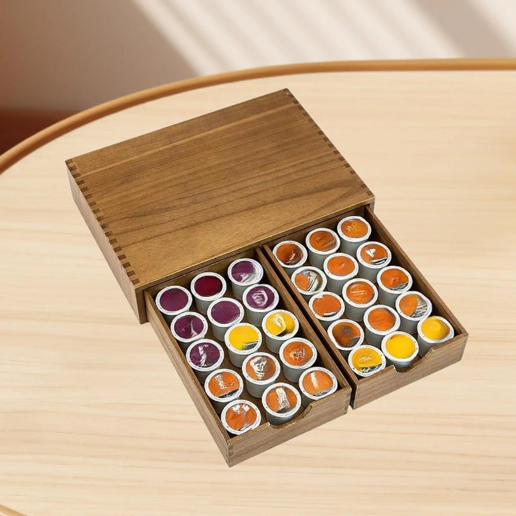 Coffee Pod Drawer Coffee Station Coffee Pod Organizer Capsule Drawer Coffee Pod Holder for Home Bar Kitchen Office Countertop