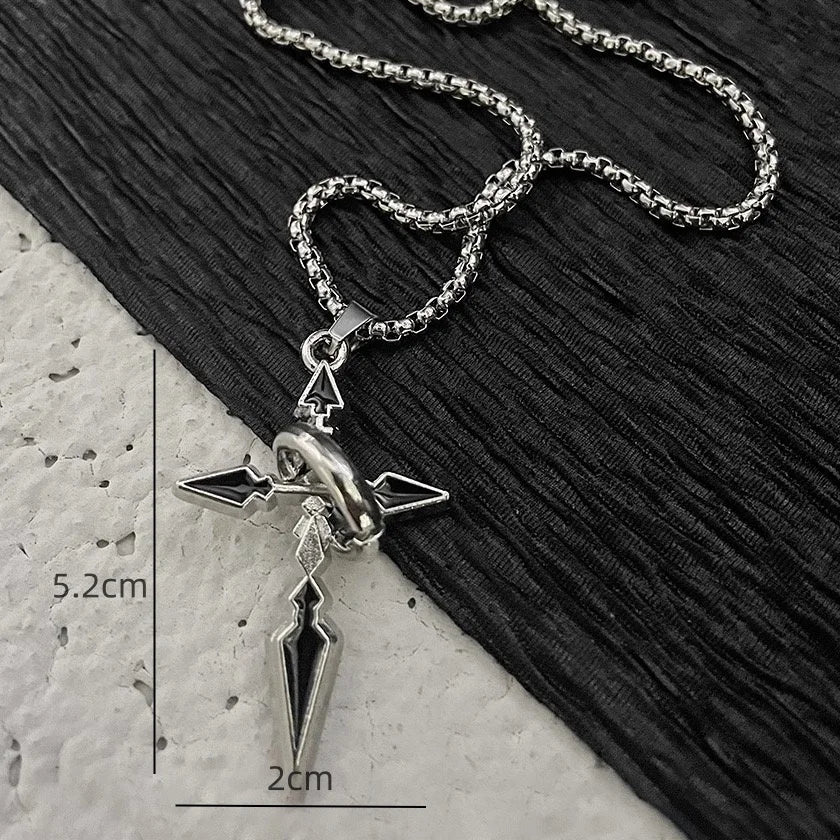 Cross Pendant Gold/Silver Plated Necklace Stainless Steel Link Chain Charm Choker Statement Men Jewelry Accessories Gifts