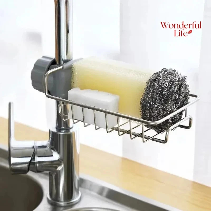 1/2Pcs Stainless Steel Sink Drain Rack Storage Faucet Holder Soap Drainer Towel Rack Shelf Organizer Kitchen Accessories Kitchen