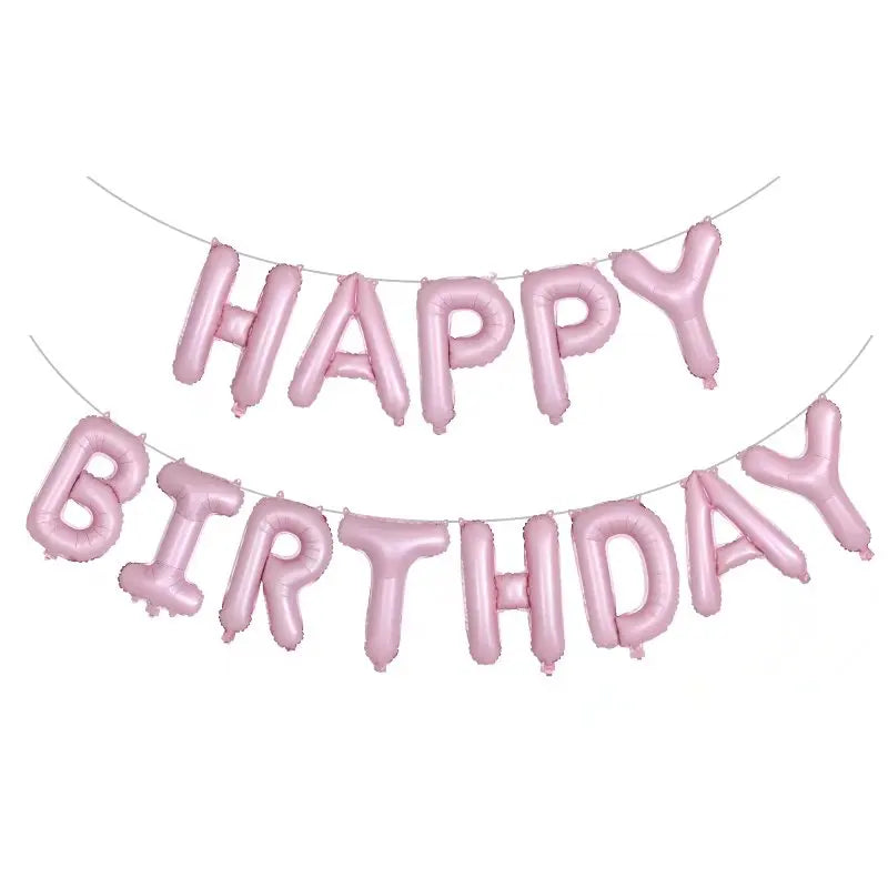13pcs 16Inch Happy Birthday Party Decoration Balloons Rose Gold Letter Foil Ballons Air Globos Balony Anniversaire Supplies