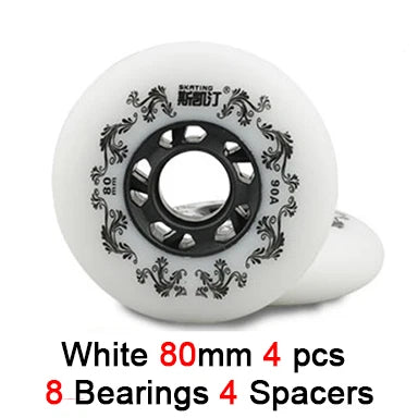 90A Roller 80 76 72mm Inline Skates Wheels Slalom Sliding Wheels For Street Road Free Skating FSK Braking Sakting Patine Shoes