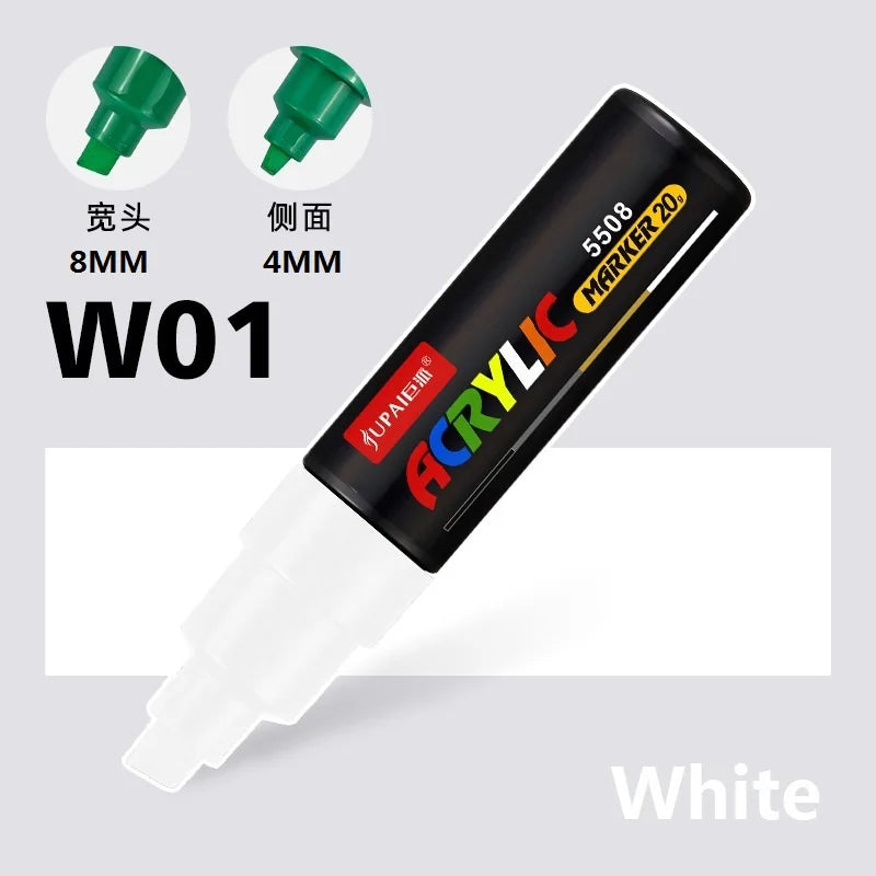 15 Colors Larger Capacity Acrylic Marker Pens,Ultra Wide Head 15MM/8MM Graffiti,Painting,Drawing,advertising posters Art Supplie