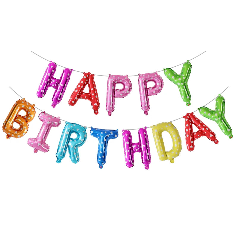 13pcs 16Inch Happy Birthday Party Decoration Balloons Rose Gold Letter Foil Ballons Air Globos Balony Anniversaire Supplies