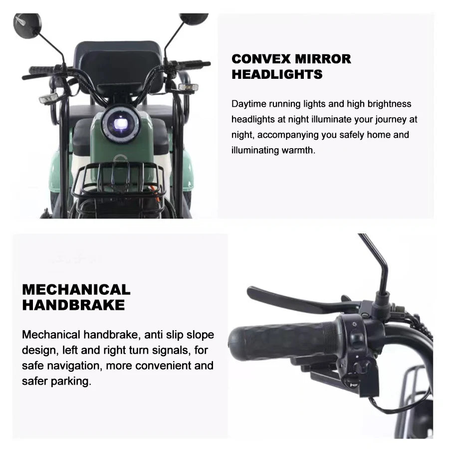 High Speed Electric Tricycle Motorized Cargo 3 Wheel  Bicycle Three Wheel Electric Scooters Bike Electric Tricycle for Passager