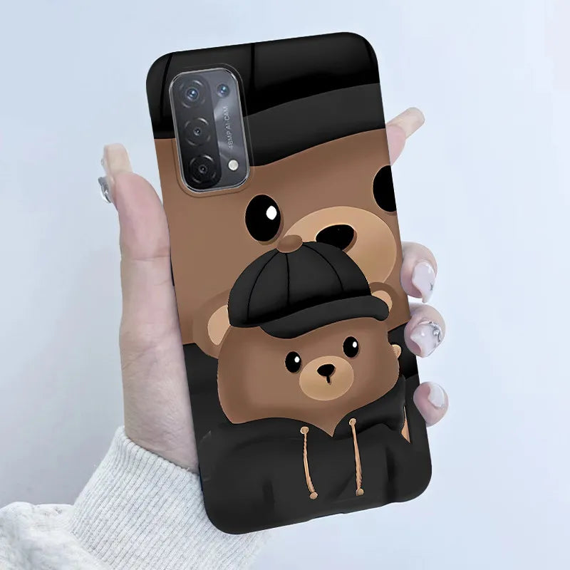For Oppo A54 5G A74 5G A93 5G Case Soft TPU Silicone Cover Cute Astronaut Panda Phone Case CPH2195 CPH2197 CPH2263 Coque Funda