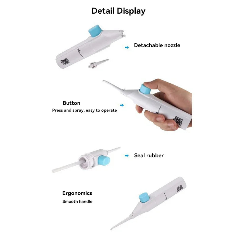 Portable Manual Oral Irrigator – High-Pressure Water Flosser for Deep Dental Cleaning